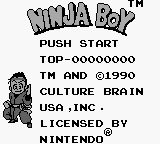 Ninja Boy (USA, Europe) Title Screen